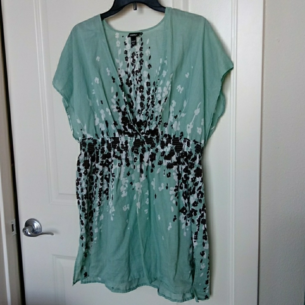 Cotton lightweight sheer blouse